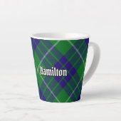 Clan Hamilton Hunting Tartan Latte Tasse (Rechte Ecke)