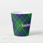 Clan Hamilton Hunting Tartan Latte Tasse (Vorderseite)