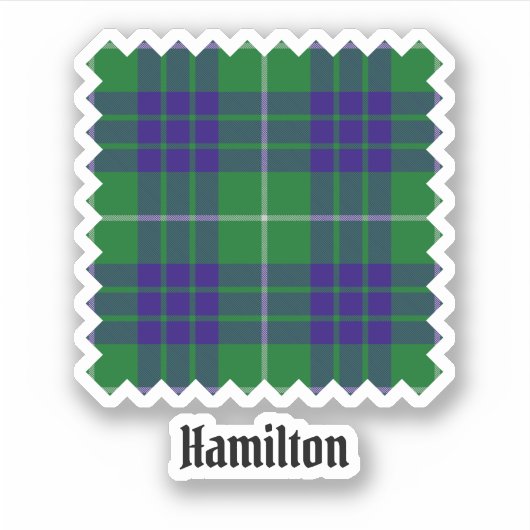 Clan Hamilton Hunting Tartan Sticker (Vorderseite)