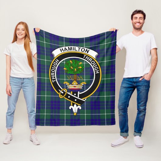 Clan Hamilton Jagd Modern Tartan Kariert Fleecedecke (Beispiel)