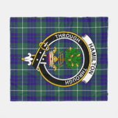 Clan Hamilton Jagd Modern Tartan Kariert Fleecedecke (Vorderseite (Horizontal))