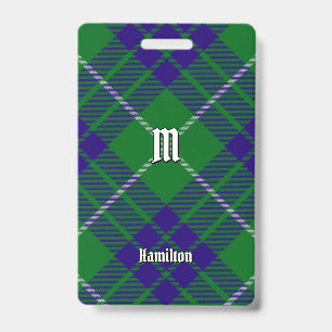 Clan Hamilton Jagdtartan-Abzeichen Ausweis