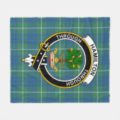 Clan Hamilton Junting Ancient Tartan Kariert Fleecedecke (Vorderseite (Horizontal))