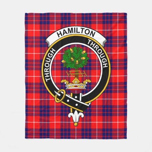 Clan Hamilton Modern Tartan Kariert Fleecedecke (Vorderseite)