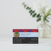 Clan Hamilton Red Tartan Business Card Visitenkarte (Stehend Vorderseite)