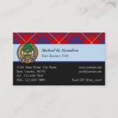 Clan Hamilton Red Tartan Business Card Visitenkarte (Vorderseite)