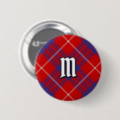 Clan Hamilton Red Tartan Button (Vorne & Hinten)