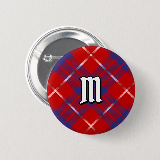 Clan Hamilton Red Tartan Button (Vorne & Hinten)