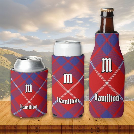 Clan Hamilton Red Tartan Can Cooler Dosenkühler