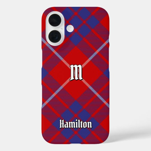 Clan Hamilton Red Tartan Case-Mate iPhone Case (Rückseite)