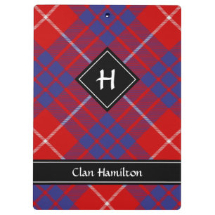 Clan Hamilton Red Tartan Clipboard Klemmbrett