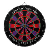Clan Hamilton Red Tartan Dart Board Dartscheibe (vorne)