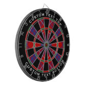 Clan Hamilton Red Tartan Dart Board Dartscheibe (Vorderseite Links)