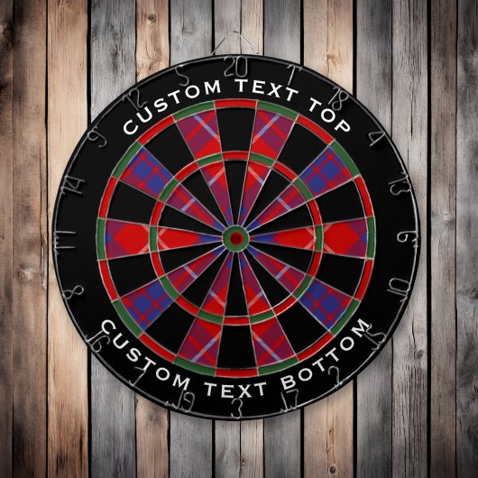 Clan Hamilton Red Tartan Dart Board Dartscheibe