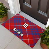 Clan Hamilton Red Tartan Doormat Fußmatte