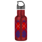 Clan Hamilton Red Tartan Edelstahlflasche (Rückseite)