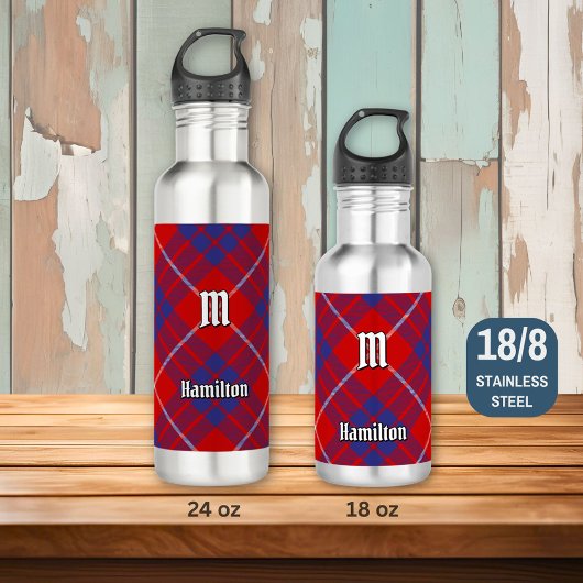 Clan Hamilton Red Tartan Edelstahlflasche