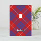 Clan Hamilton Red Tartan Einladung (Stehend Vorderseite)