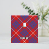 Clan Hamilton Red Tartan Einladung (Stehend Vorderseite)