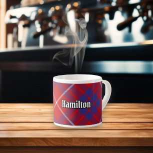 Clan Hamilton Red Tartan Espresso Cup Espressotasse