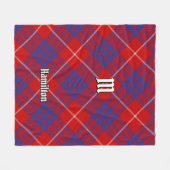 Clan Hamilton Red Tartan Fleece Blanket (Vorderseite (Horizontal))