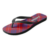 Clan Hamilton Red Tartan Flip Flops Badesandalen (Schrägansicht)