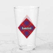 Clan Hamilton Red Tartan Glass Glas (Rückseite)