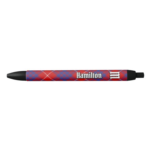 Clan Hamilton Red Tartan Ink Pen Kugelschreiber (Vorderseite)