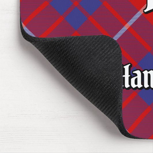 Clan Hamilton Red Tartan Mouse Pad Mousepad (Ecke)