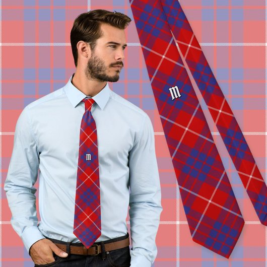 Clan Hamilton Red Tartan Neck Tie Krawatte