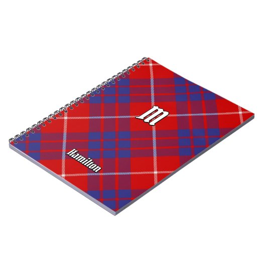 Clan Hamilton Red Tartan Notebook Notizblock (Linke Seite)