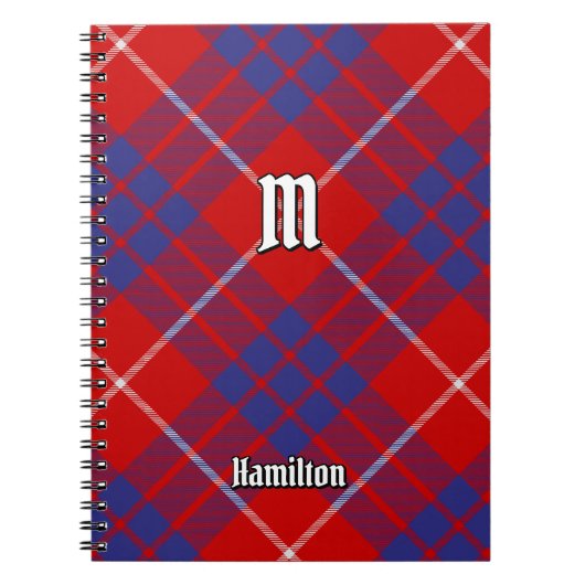 Clan Hamilton Red Tartan Notebook Notizblock (Vorderseite)