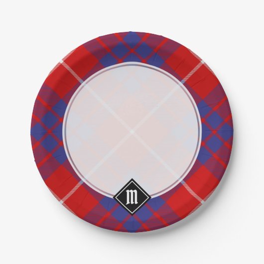 Clan Hamilton Red Tartan Paper Tellers Pappteller (Vorderseite)