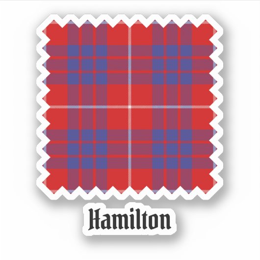 Clan Hamilton Red Tartan Sticker (Vorderseite)