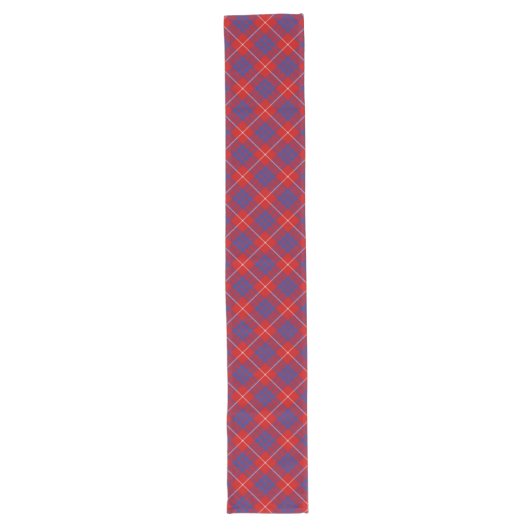 Clan Hamilton Red Tartan Table Runner Großer Tischläufer (Vorderseite)