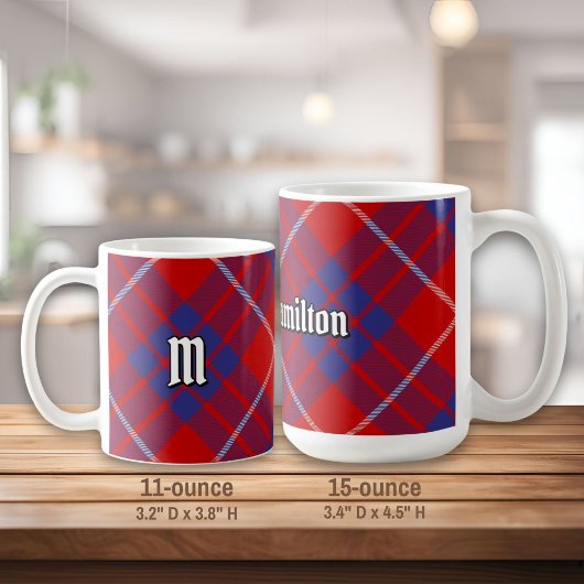 Clan Hamilton Red Tartan Tasse