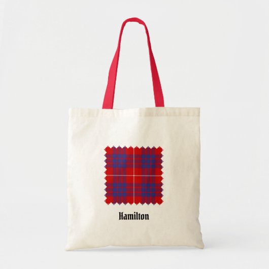 Clan Hamilton Red Tartan Tote Bag Tragetasche (Vorne)