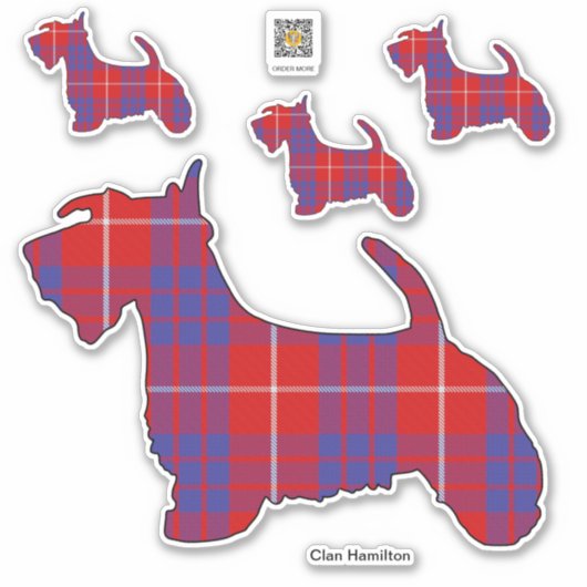 Clan Hamilton Scottie Sticker (Vorderseite)