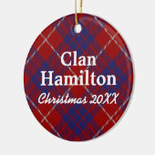 Clan Hamilton Scottish Tartan Keramik Ornament (Links)