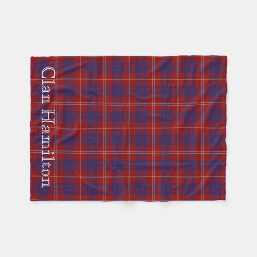 Clan Hamilton Tartan Fleece Blanket (Vorderseite (Horizontal))