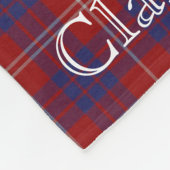 Clan Hamilton Tartan Fleece Blanket (Ecke)