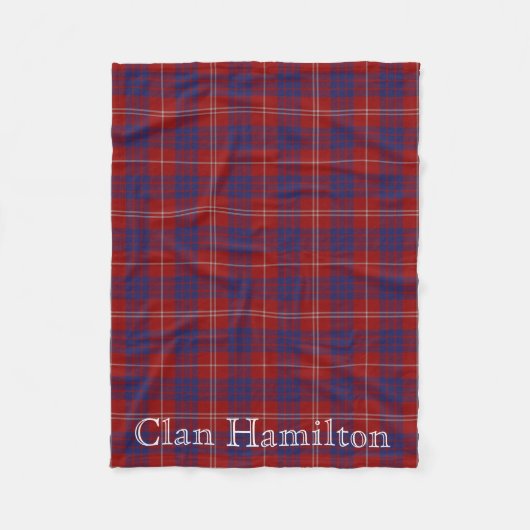 Clan Hamilton Tartan Fleece Blanket (Vorderseite)