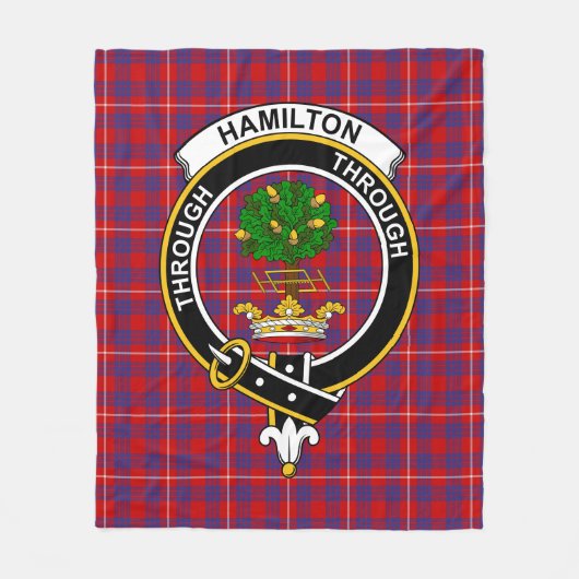 Clan Hamilton Tartan Kariert Fleecedecke (Vorderseite)