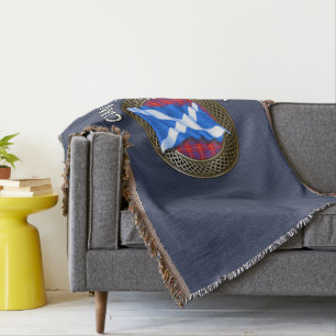 Clan Hamilton Tartan Knot & Flag Decke