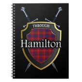 Clan Hamilton Tartan Shield & Schwerter Notizblock (Vorderseite)