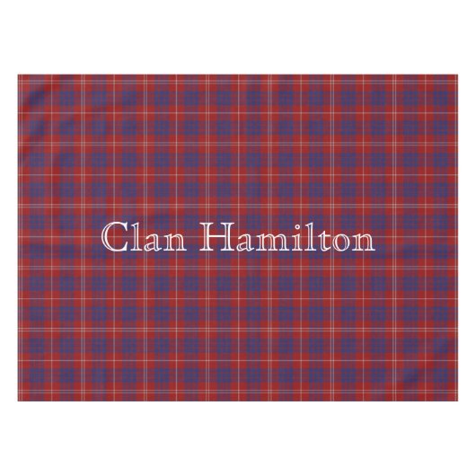 Clan Hamilton Tartan Tablecloth Tischdecke (Vorderseite (Horizontal))