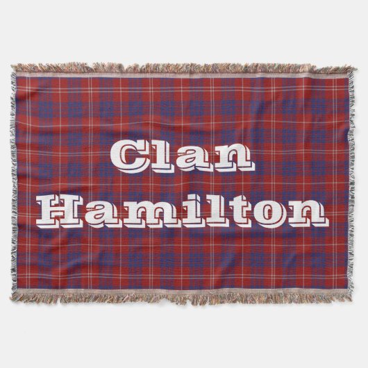 Clan Hamilton Tartan Throw Decke (Vorderseite)