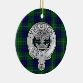 Clan Hamilton Wappen & Hunting Tartan Keramik Ornament (Rechts)