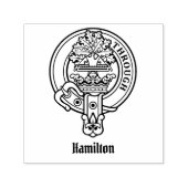 Clan Hamilton Wappen Selbstfarbige Briefmarke Permastempel (Design)