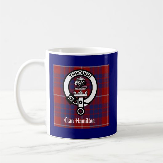 Clan Hamilton Wappen & Tartan Kaffeetasse (Links)